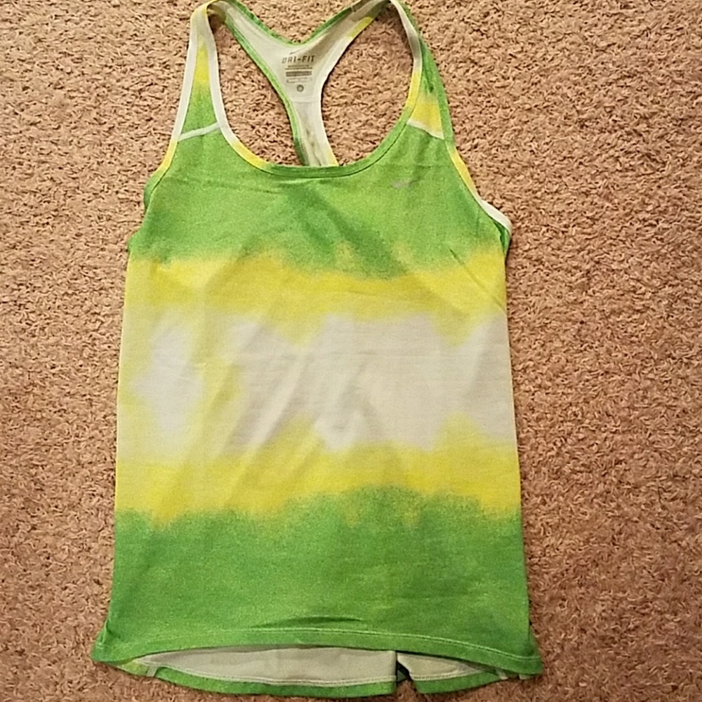 Nike green multi-colored tank